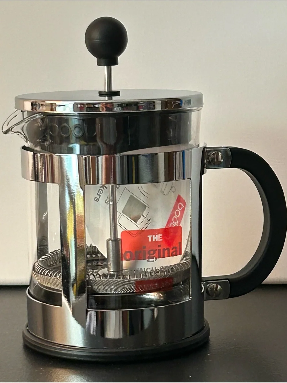 Bodum Stainless Steel French Press Coffee Maker - Black Handle